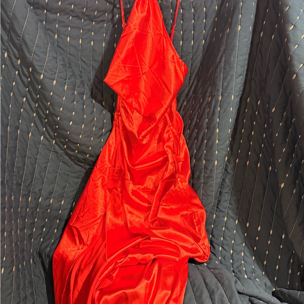 Stunning Red Satin Gown